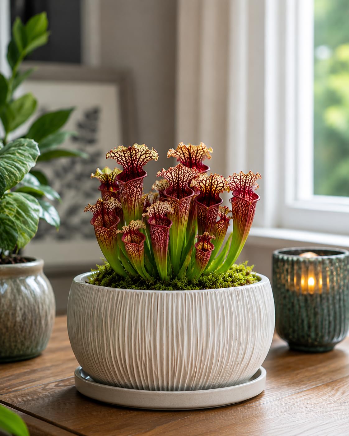 Sarracenia ' Trumpet Pitcher' Flytrap Plant in 9cm Pot