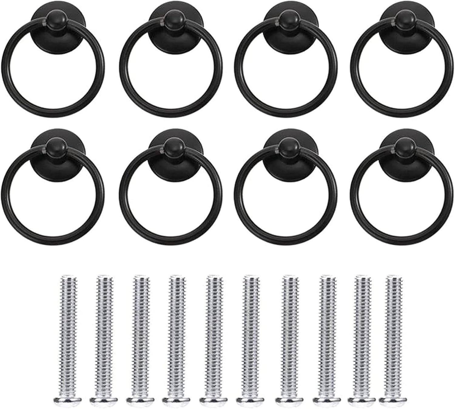 Hardware 10pcs Zinc Alloy Knobs Single Hole Pull Handles Solid Cabinet Furniture Accessories (Color : White, Size : White)
