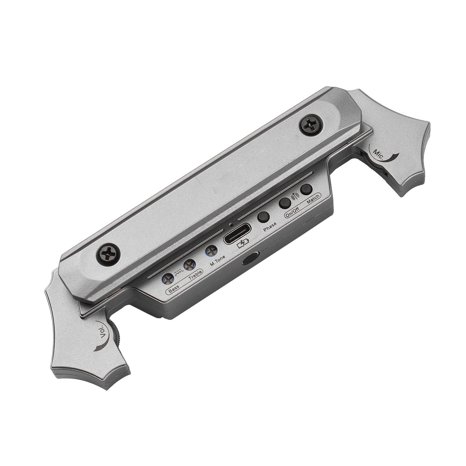 Przetworniki do gitary akustycznej Gitara Akustyczna Pickup Elektryczna Gitara Basowa Kabel Do Wzmacniacza Gitarowego Soundhole Pickup (Color : Silver)