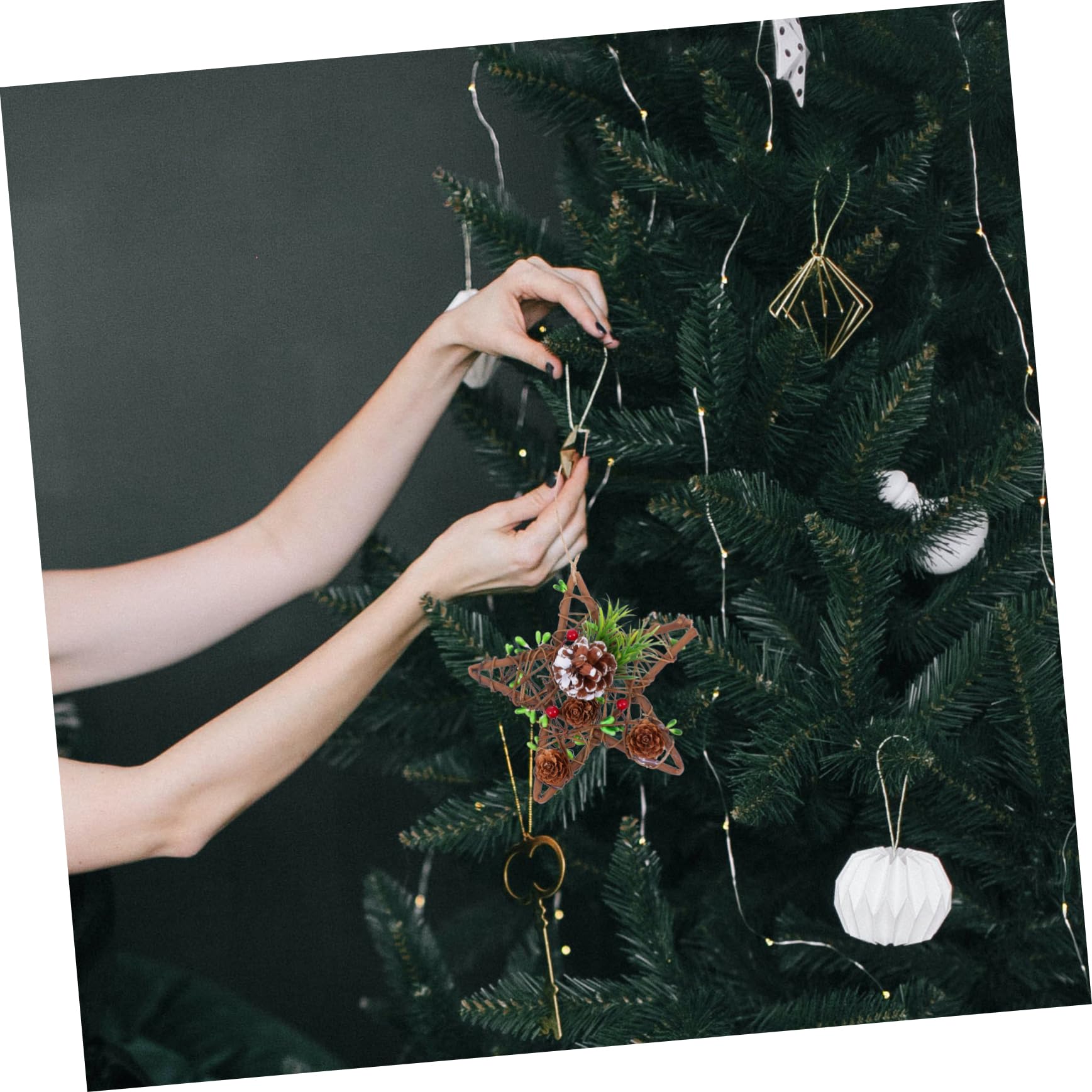 Zerodeko 5 STK Weihnachtsschmuck Plüsch weihnachtsdekoration Zwerge Gold Christbaumschmuck Dekorationen Weihnachts anhänger Weihnachts Party hölzernes Hohldekor Coffee