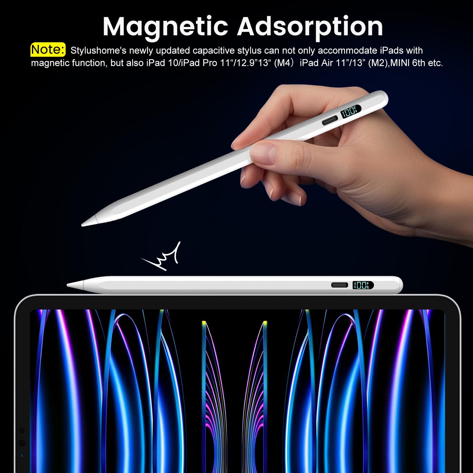 Amazon.com: iPad Pencil 2025-2018, LED Display Fast Charge Stylus