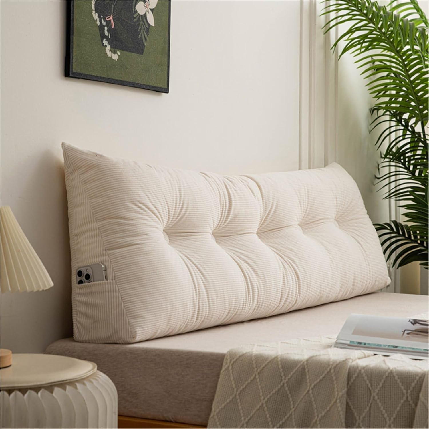 Almohada Triangular para cabecero Twin XL – Respaldo ergonómico y almohadón (70.8)