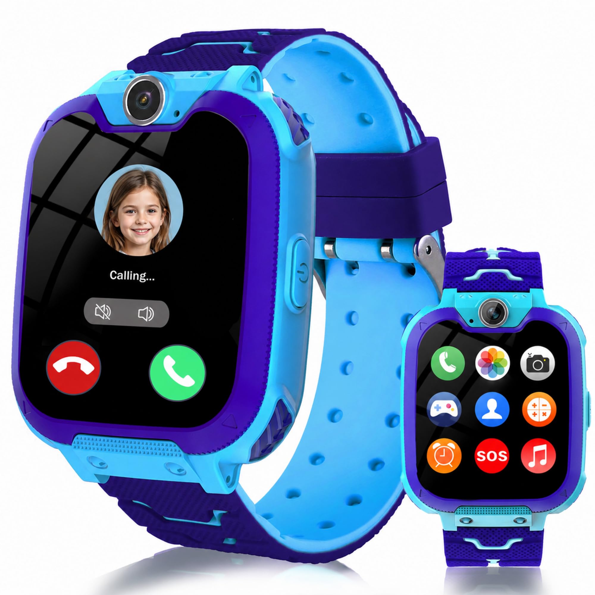Smart Watch Kids Smartwatch Kids with Phone Calls 16 Games | Watch Children Two-Way Talk, Camera, MP3 Music, Alarm Clock, Calculator, Student Gift