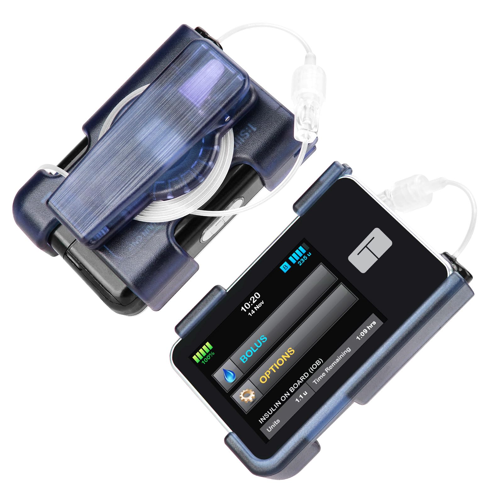 tSlim x2 Pump Case with Clip, Tandem Holster with 360° Rotating Clip, t:Slim X2 Pump Accessories for Diabetes Care, Sturdy Insulin Pump Case, Perfectly Compatible with t:Slim X2 & G3-Blue