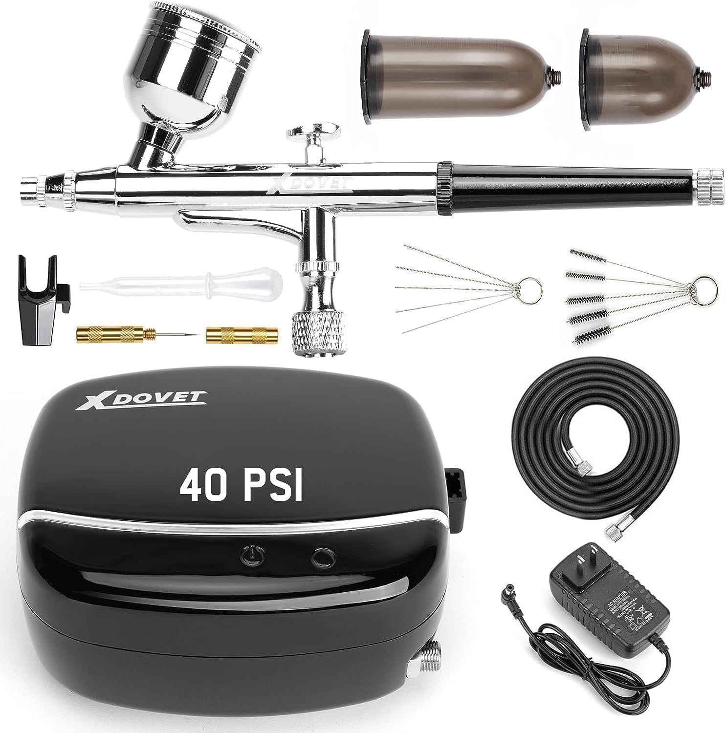 $*様 airbrush original zip parker XDOVET Upgraded 40PSI Airbrush Kit with Compressor Multi-Function