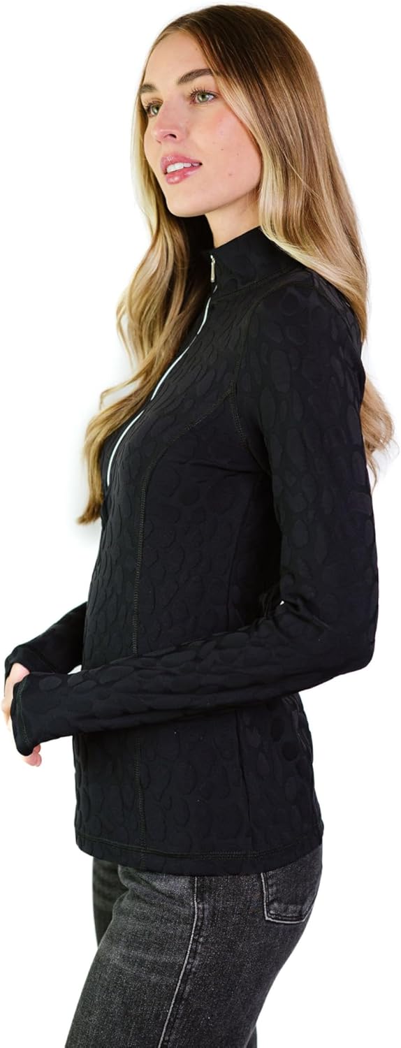 Zip Up Pullover with Thumb Holes