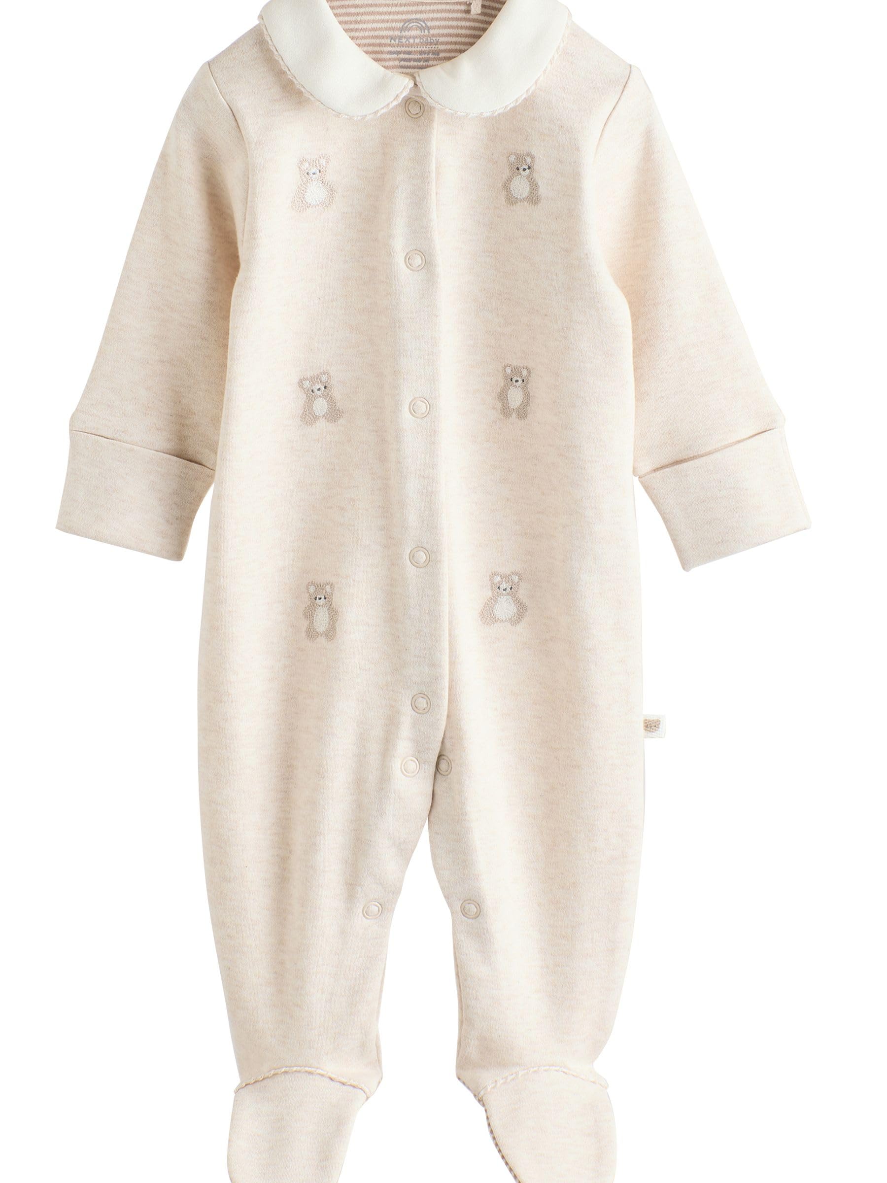 NEXT Baby Jungen Bestickte Schlafanzüge, 3er-Pack