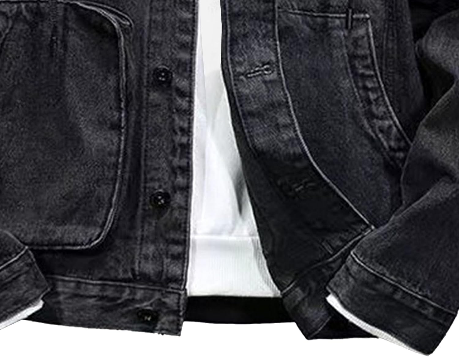 DGHM-JLMY Men's daily fashion detachable hooded denim jacket casual trend torn denim jacket Outdoor Slim Comfortable Jacket