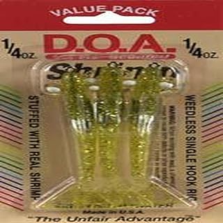 DOA FSH3-3P/313 Shrimp, Near Clear/Gold Glitter