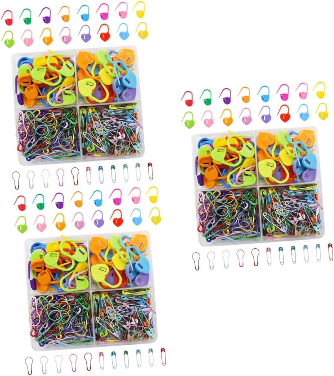 TEHAUX 3sets Cartoon Shaped Crochet Markers Mixed Stitch Markers for Crafting Lightweight and Easy to Use for Crocheting Sewing and DIY Projects