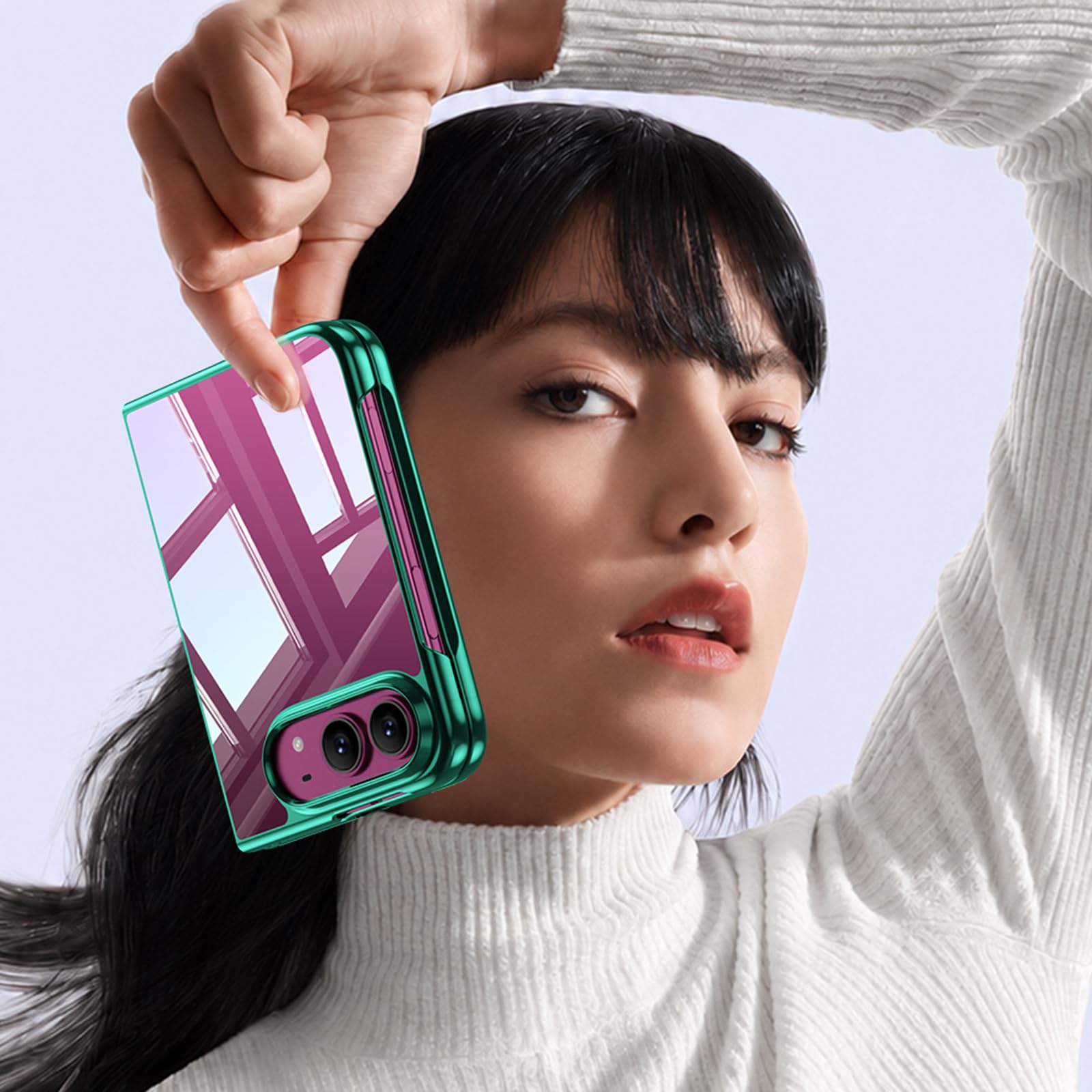Delgado Funda para iPhone Duo, Lujo Galvanizar Claro Protección Carcasa