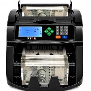 STöK MC05 Fully Automatic, Heavy Duty Note Counting Machine, can Count INR or USD, with Fake Currency Detection Feature and Comes with External Display (1 Year Warranty)