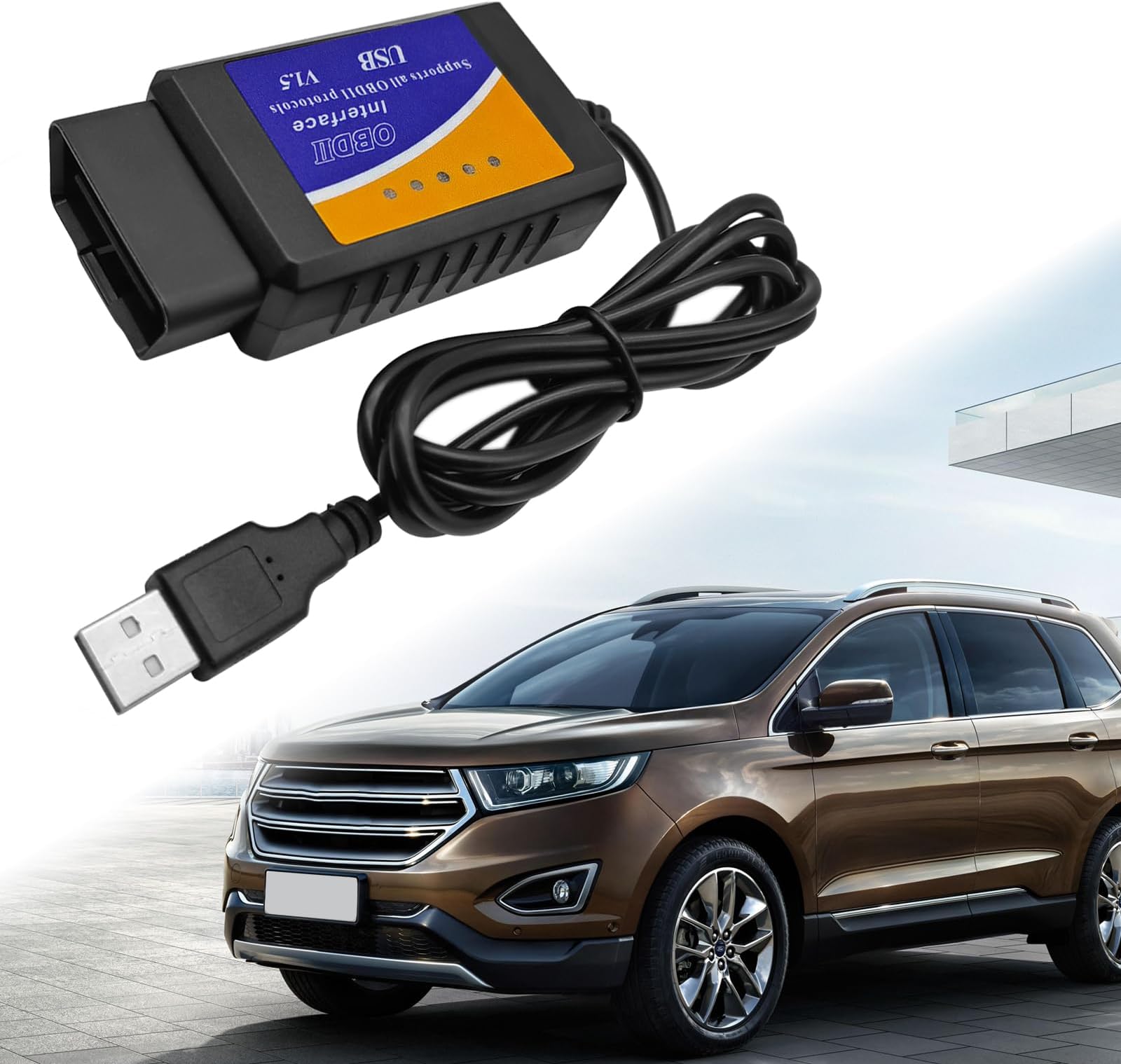 OBD2 USB Adapter, with a Diagnosis of MS - CAN/HS - CAN Switch Coding Tools Compatible with Ford F250 F150 Lincoln Mazda Mercury Code Reader Vehicle Diagnosis on Windows with V1.5 PIC18F25K80 Chip