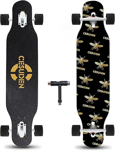 ANDRIMAX Longboard Skateboard, 41 pulgadas completo Longboard Cruiser Skateboard para adultos principiantes niñas niños adolescentes longboard