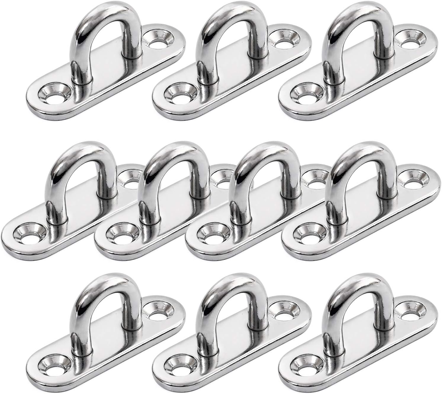 Amazon Pstyle. パッドアイ アイプレート フック ステンレス 304 金具 10個セット PST055 ネジフック