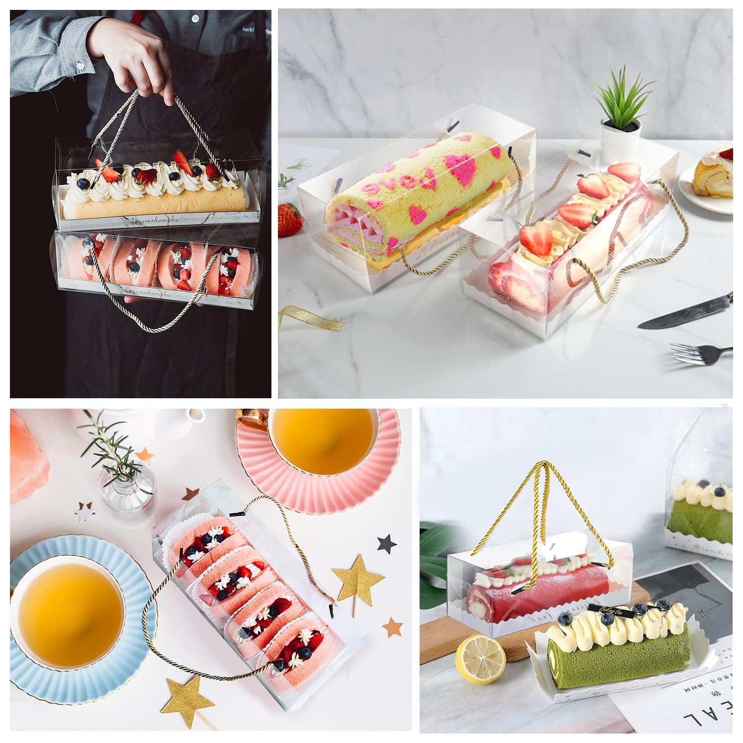 15 Scatole Trasparenti Per Cupcake E Macaron - Con Finestra, Corda E Adesivi, Ideali Per Feste E Regali - Foto 8