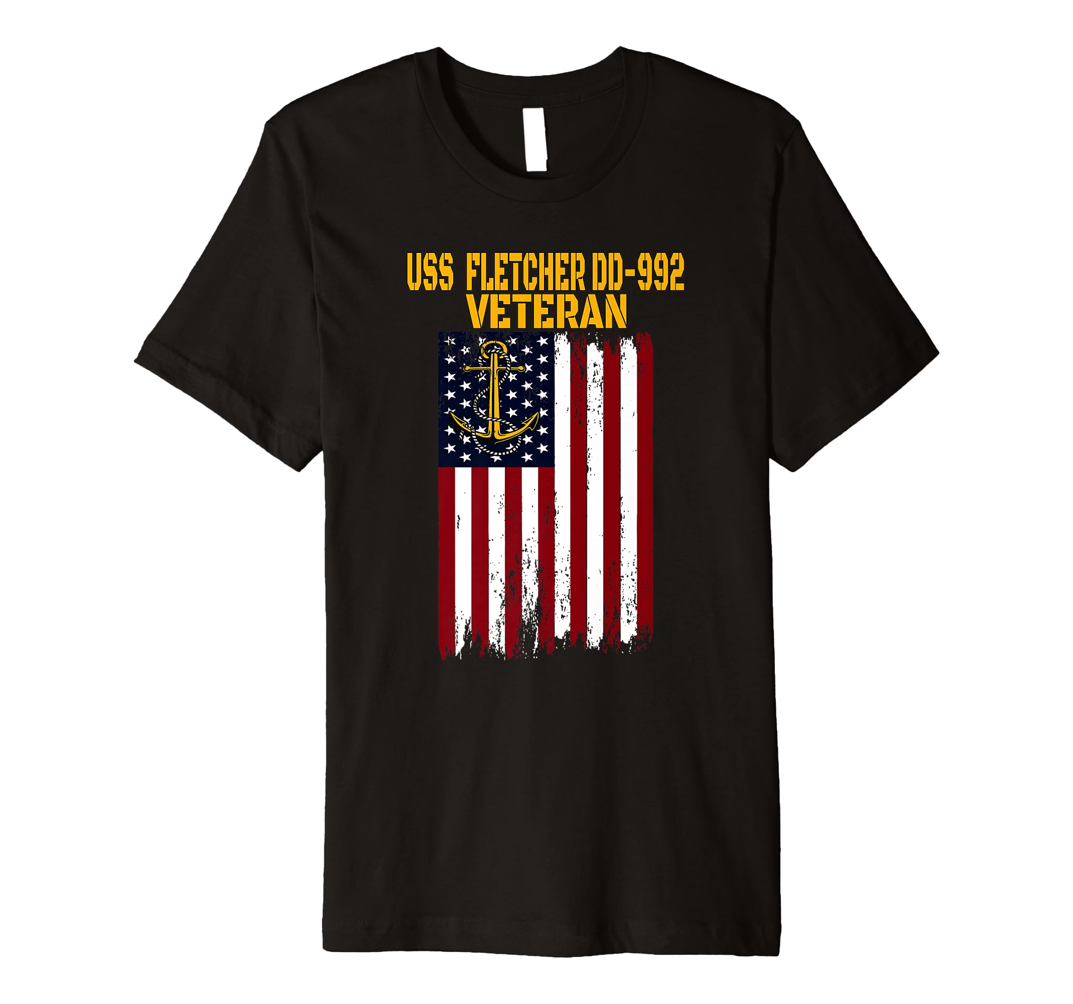 USS Fletcher DD-992 Warship Veterans Day Father's Day Dad Premium T-Shirt