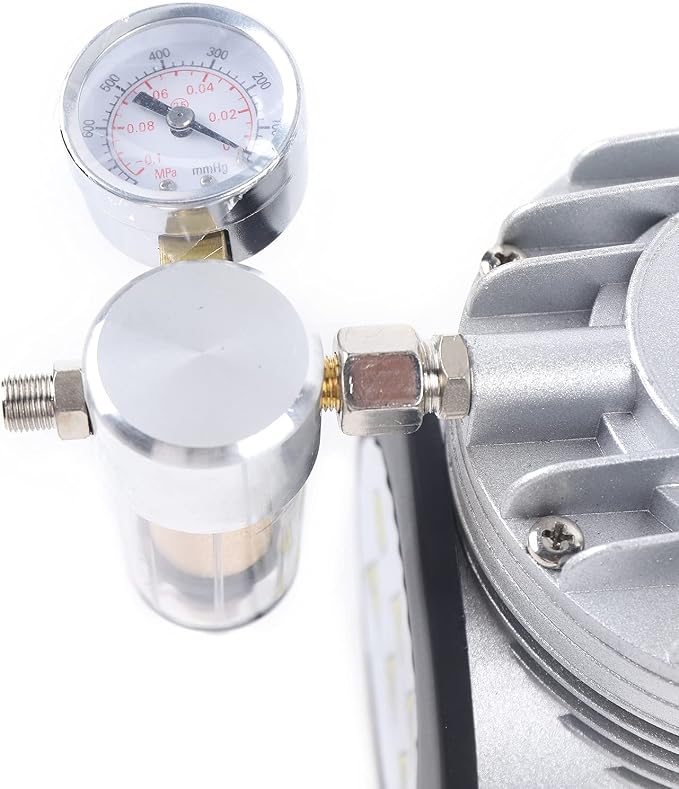 Bomba de vacío de diafragma sin aceite 1/6HP 110V miniatura 8