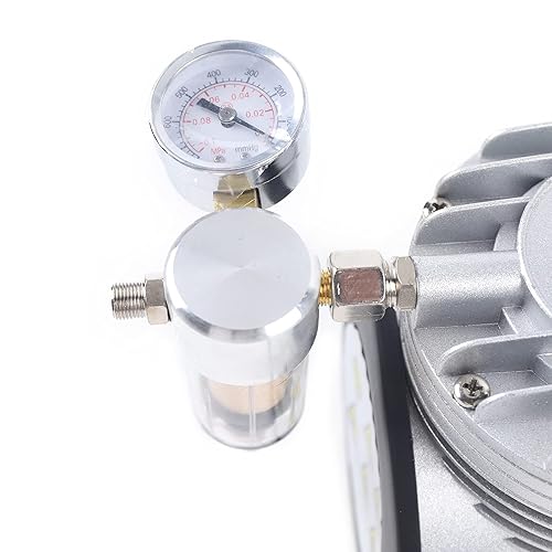 Miniatura 7 de Bomba de vacío de diafragma sin aceite 14501700r.p.m sin aceite de laboratorio, pequeña bomba de vacío HVAC sin aceite automotriz 110 V, bomba de