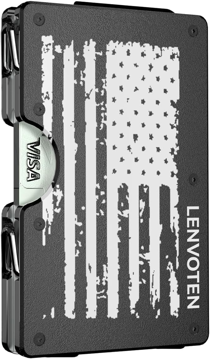 Upgraded Hinged Minimalist Wallet for Men | Slim Metal RFID Blocking Wallet | Credit Card Holder & Money Clip Holds 20 Cards | Premium Scratch-Resistant Finish | Ideal Gift for Men