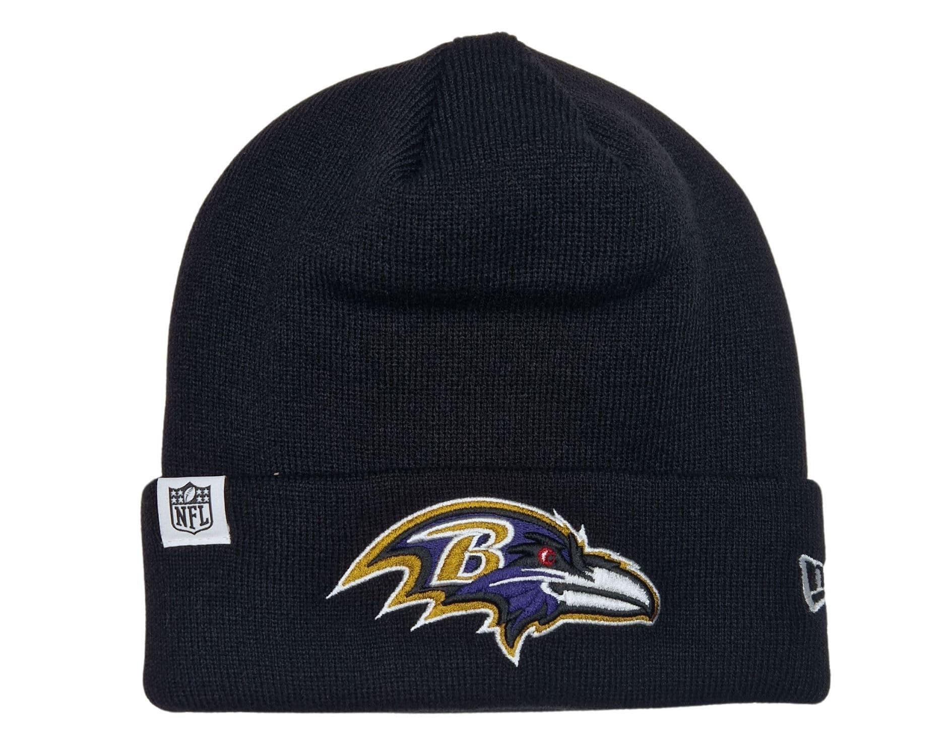 New Era Baltimore Ravens NFL Loop Label Knit Black Beanie โ image 1