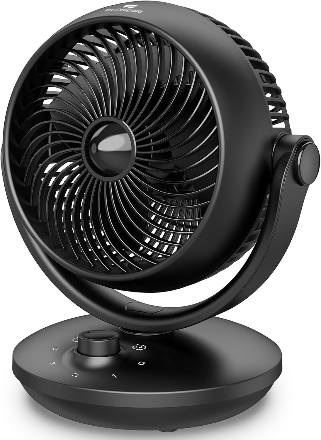 DR.PREPARE Fan for Bed room, Small Desk Air Circulator Fan, 70° Auto-Os…