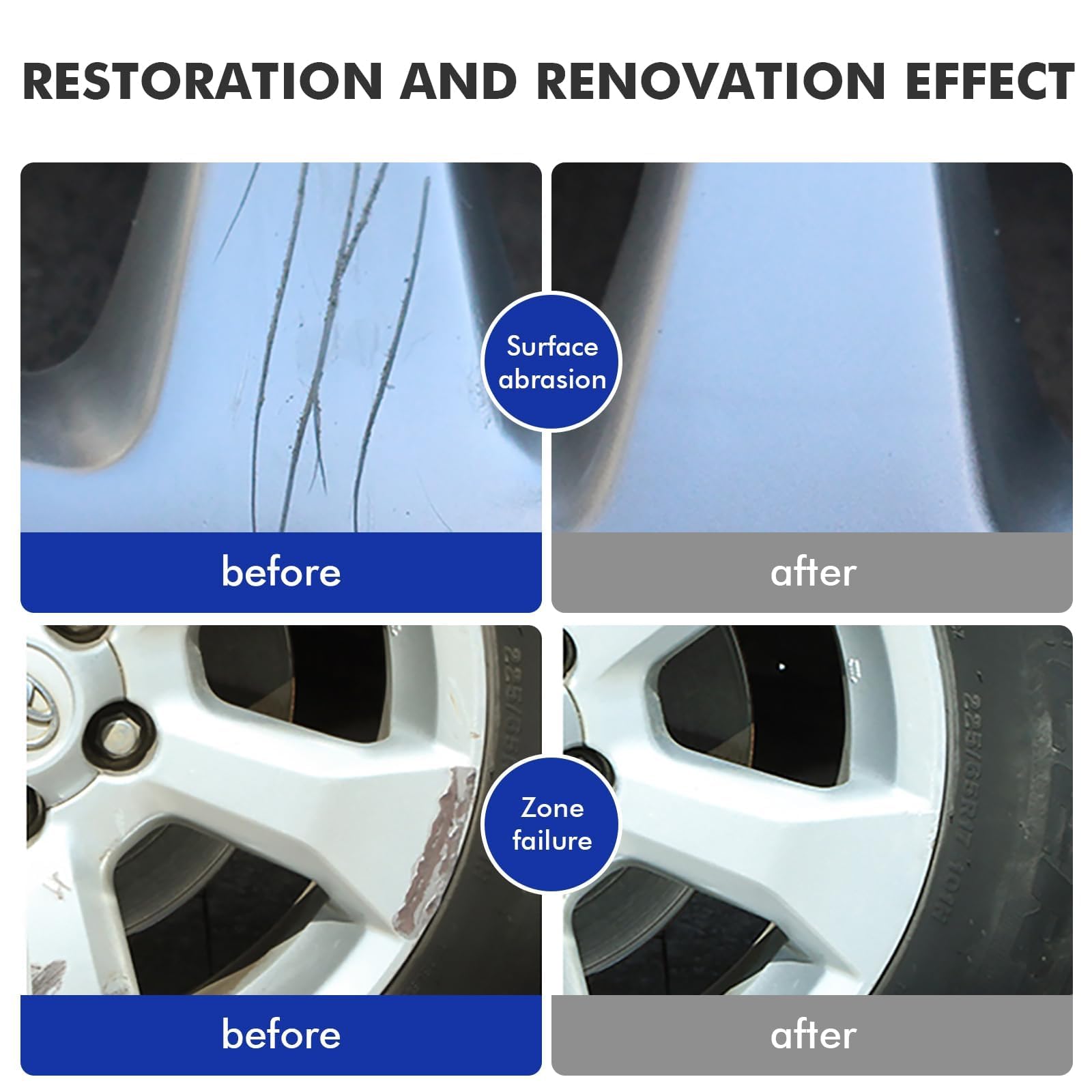 Color Titanium Scratch Repair Snapklik.com : Titanium Gray Rim Touch Up Paint, Rim Repair Kit Curb ...