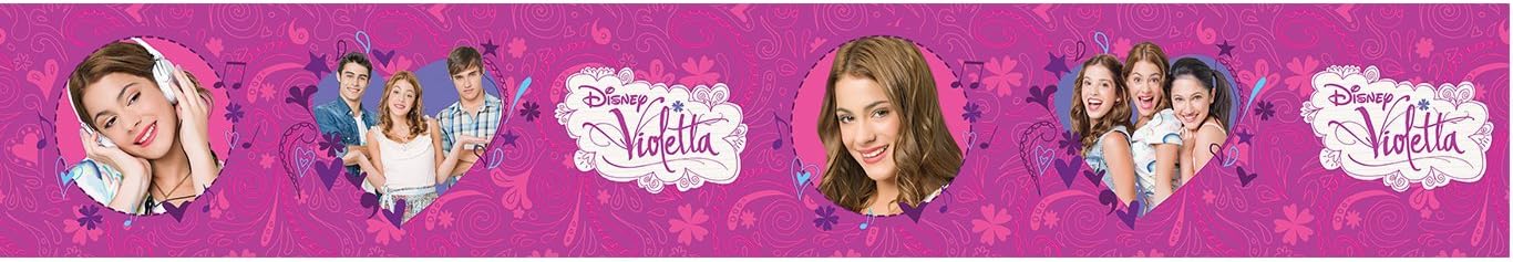 Disney Violetta Heart Self Adhesive Wallpaper Border 5m