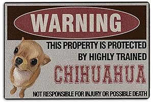Chihuahua Warning House Training Dog Door Mat