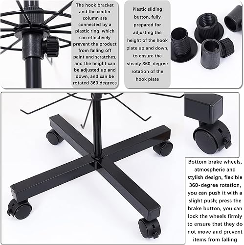 Miniatura 6 de Soporte giratorio de exhibición de joyas, 34567 niveles de exhibición, torres de joyería de árbol móviles, llavero, collares, pulseras, aretes,