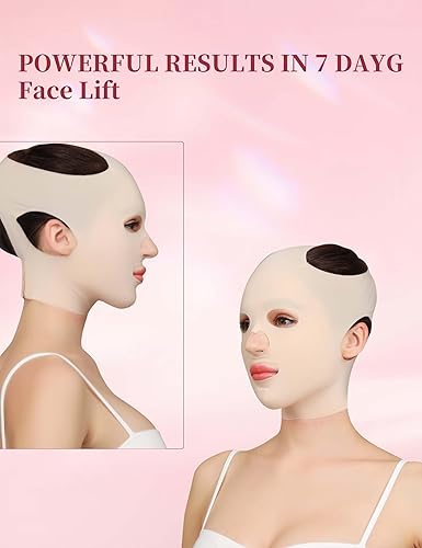 Miniatura 4 de Vendaje adelgazante para la cara, elástico transpirable con línea en V, cinturón de remodelación, doble mentón reduce la cara, corrector facial para