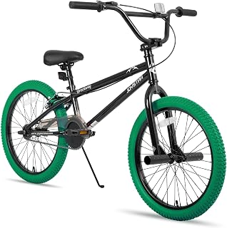 JOYSTAR Brockway Freestyle Kids BMX Bike 20" 24" for 6-14 Year Old Boys Girls Beginners - Durable Steel Frame, 2 Pegs, Multi-Color