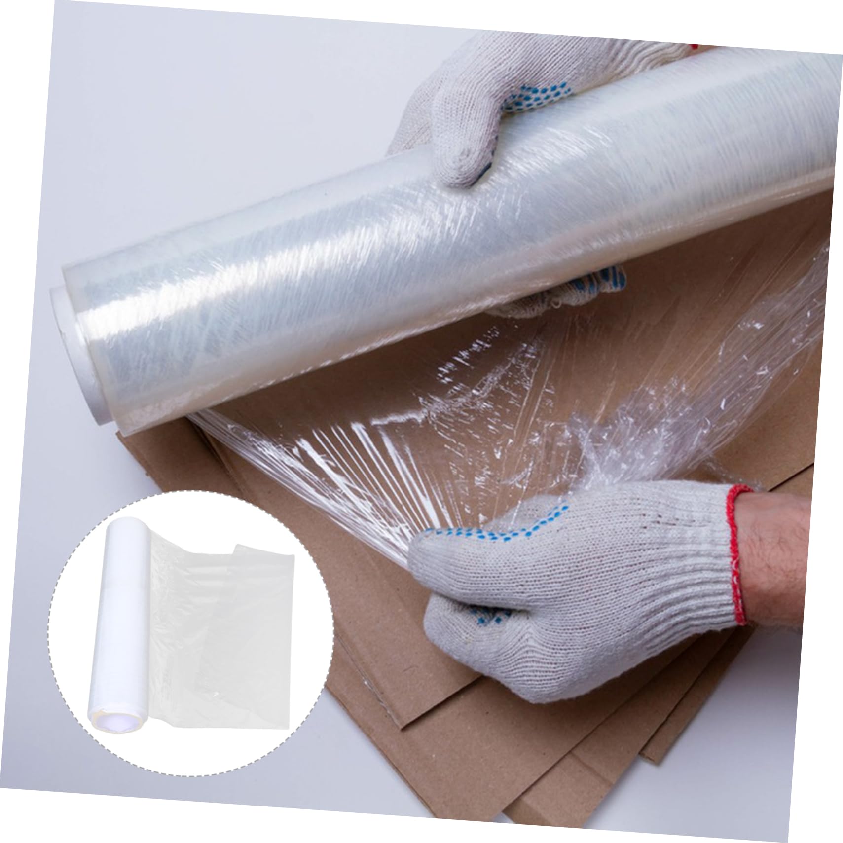 Rouleau de Film Plastique Étirable Industriel Transparent 45cm Hdpe