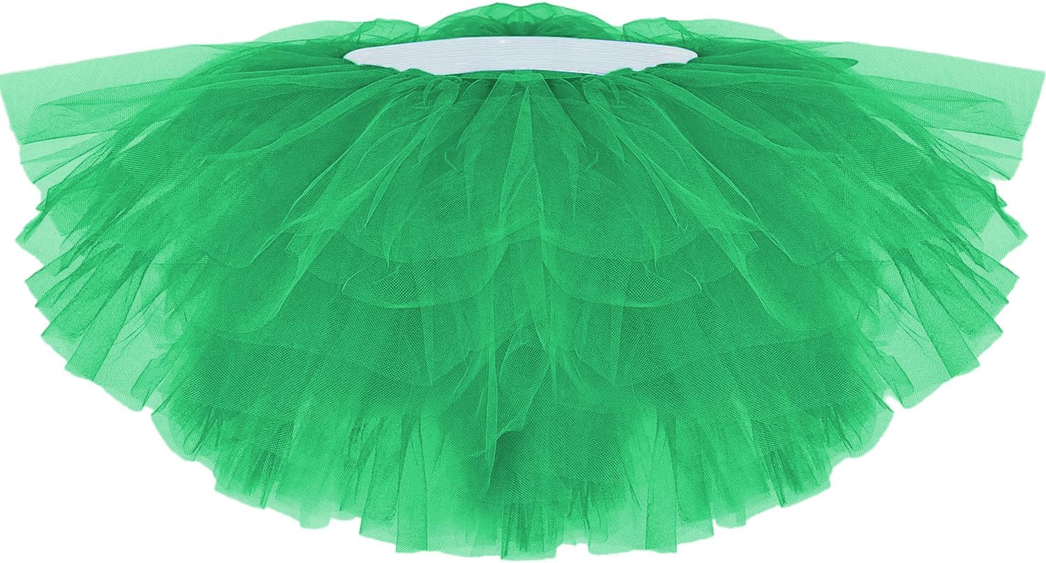 BFONS Tutus for Women Adult 5 Layered Tutu Tulle Skirts Costumes for Womens Tutu Skirts for Girls Teens Halloween Ballet