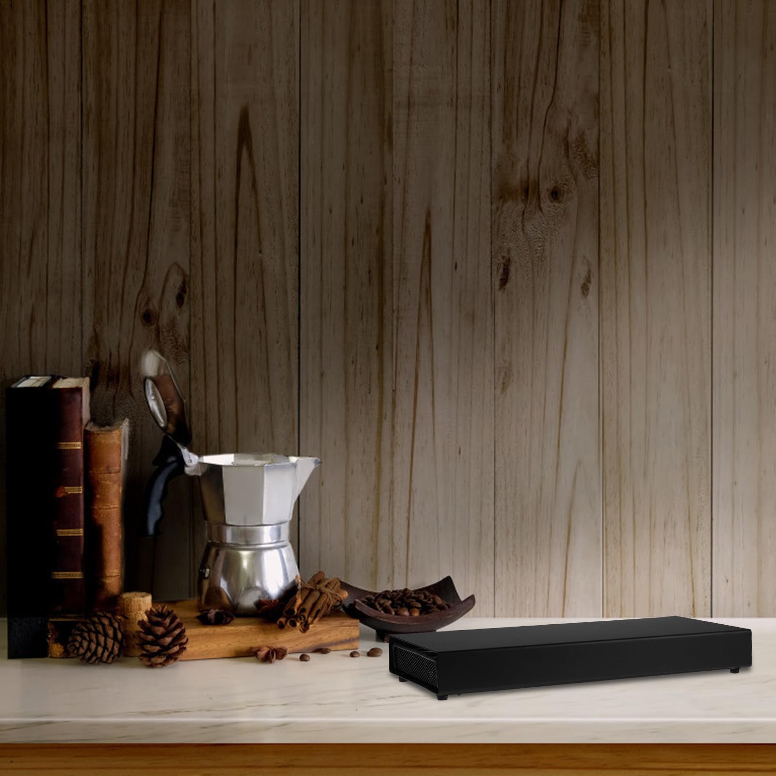 Cajón para Cápsulas de Café, Hierro y Plástico Negro