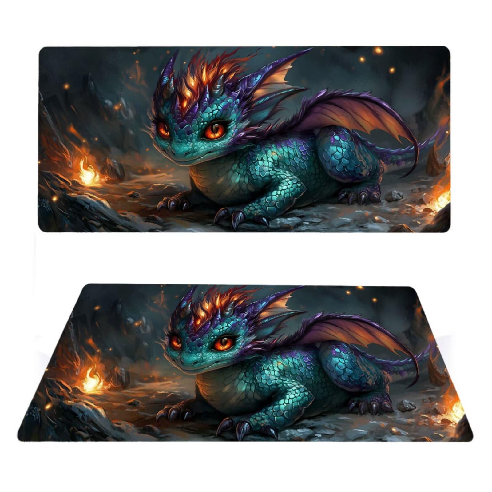 Podkładka pod mysz jaszczurkę, podkładka pod mysz do gier XXL 1200 x 600 x 5 mm, podkładka na biurko dla graczy, bardzo duża bezszwowa mata na stół dla graczy, antypoślizgowa podstawa, klawiatura