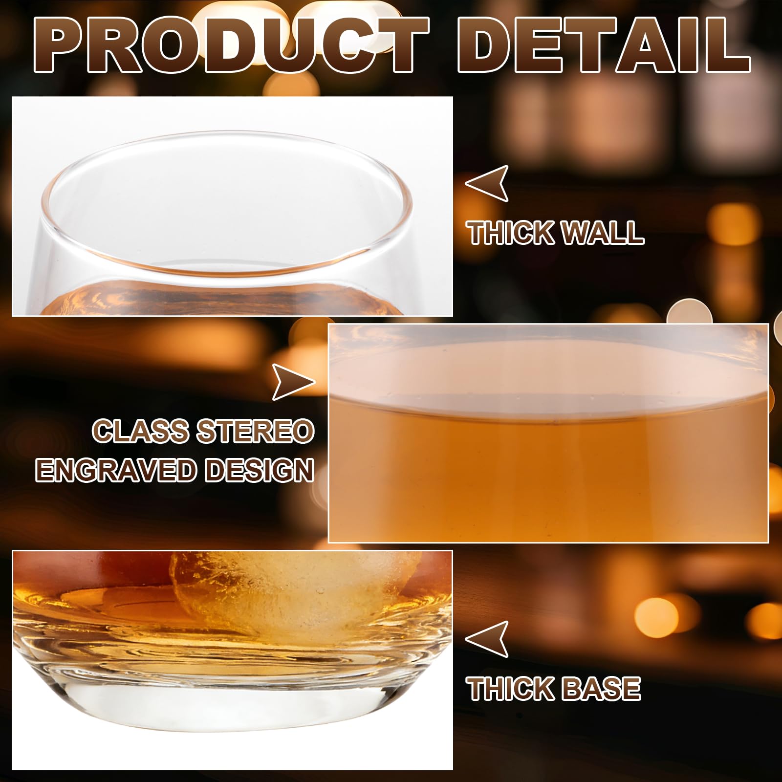 DAJAVE Set di 12 bicchieri da discoteca da 400 ml, bicchieri da whisky, set da 12 bicchieri da whisky, bicchieri da cocktail, riutilizzabili, lavabili in lavastoviglie