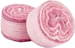 2 Roll Mohair laine fil doux pour tricoter tricoter main lavable long fil de laine DIY Écharpe Crochet Fil pour Chapeaux Chandails Sweater Écharpes Projets d'artisanat (Tan)