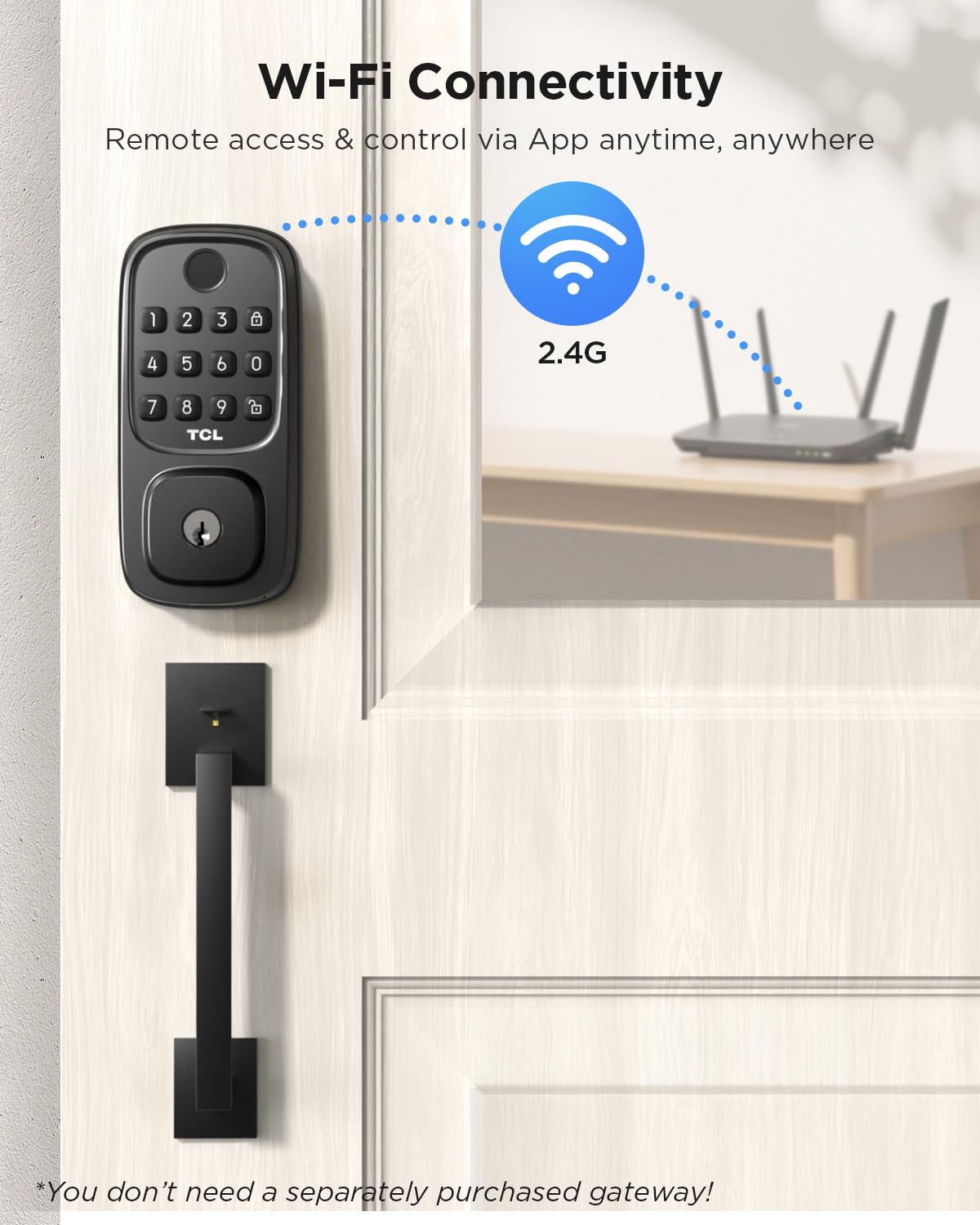 SERRURE DE PORTE moderne à empreintes digitales déverrouillage rapide