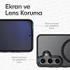 Ultra Strong Shockproof Soft Silicone Mat Case with Metal Alloy Lens Frame and Metal Keypad Compatible with Symple Series Magsafe for Teknoft Samsung Galaxy S24 FE