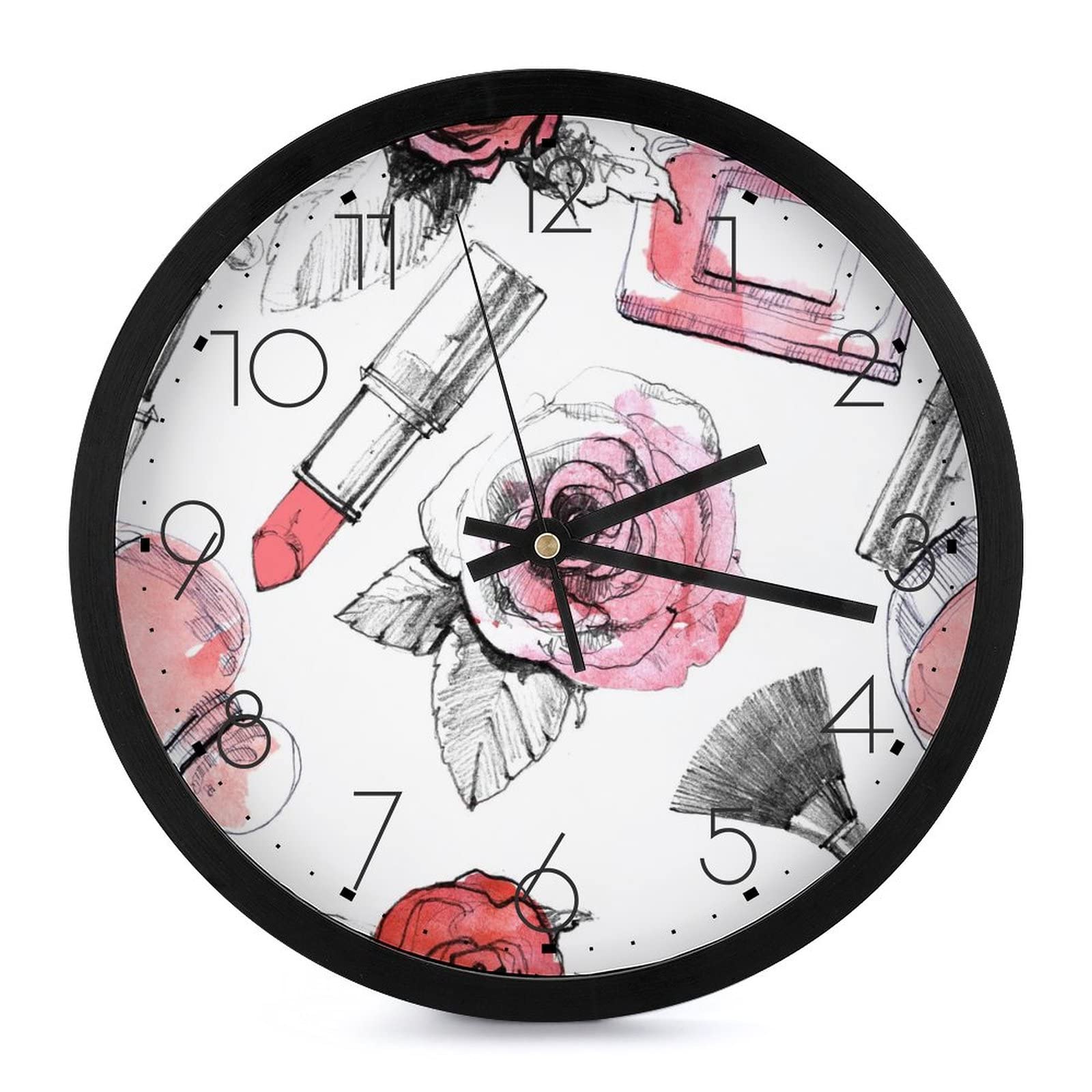 Horloge murale silencieuse Parfum Moderne de 25.4 cm pour la maison et le bureau