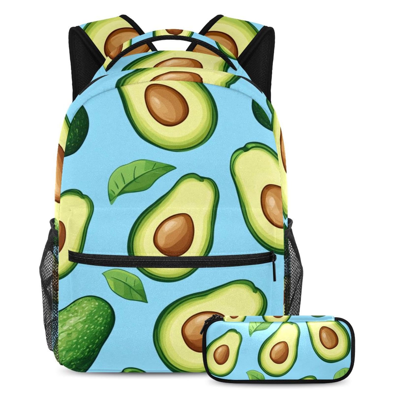 Sac à dos avocat avec trousse ensemble de cartables scolaires grand format pour enfants - 7