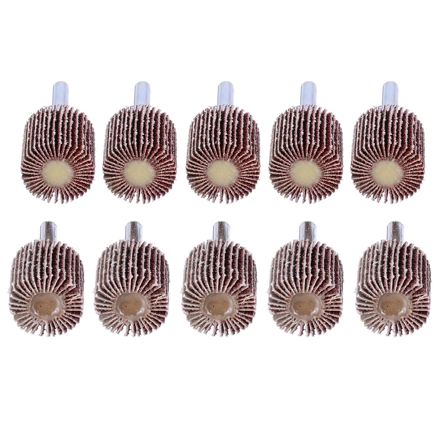 Abrasive Flap Wheel Sander，Abrasive Flap Wheel，FLA 10pcs 50mm Grinding Polish Wheel 40/80 Grit Sanding Flap Disc Drill Abrasive Tool for Stainless Steel Pipe