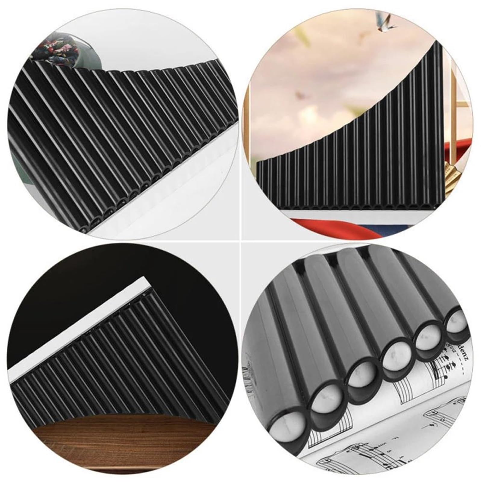 flauto di pan professionale Flauto Di Pan A 18 Tubi Flauto Di Pan Con Chiave C Flauto Di Pan Con Bocchino Strumento A Fiato Per Studenti Principianti Con Borsa Per Il Trasporto (Color : Black)
