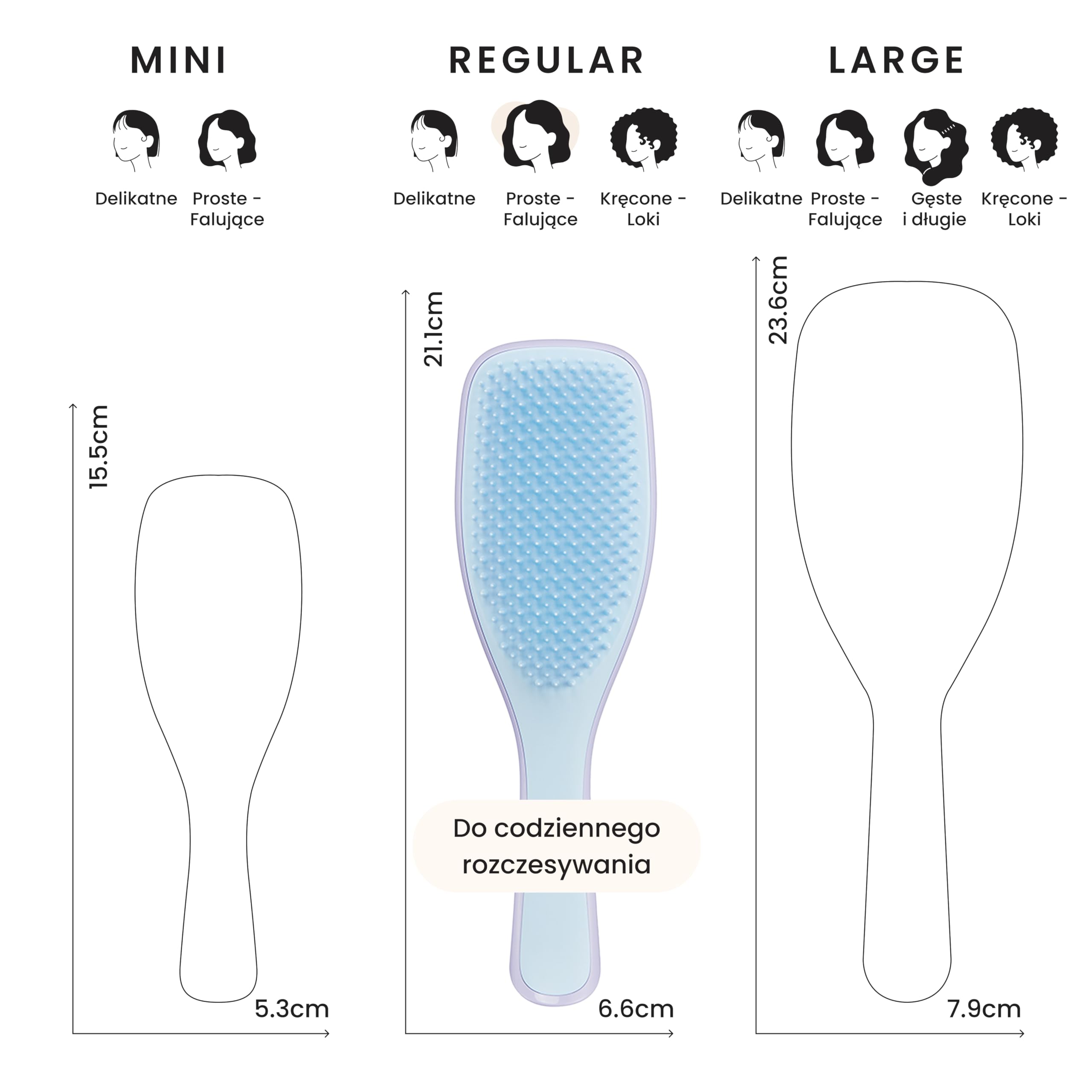 Tangle Teezer Ultimate Detangler - Szczotka do rozczesywania do wszystkich rodzajów włosów - Dwupoziomowe ząbki zmniejszają łamliwość i eliminują splątania - Liliowy chmurny błękit