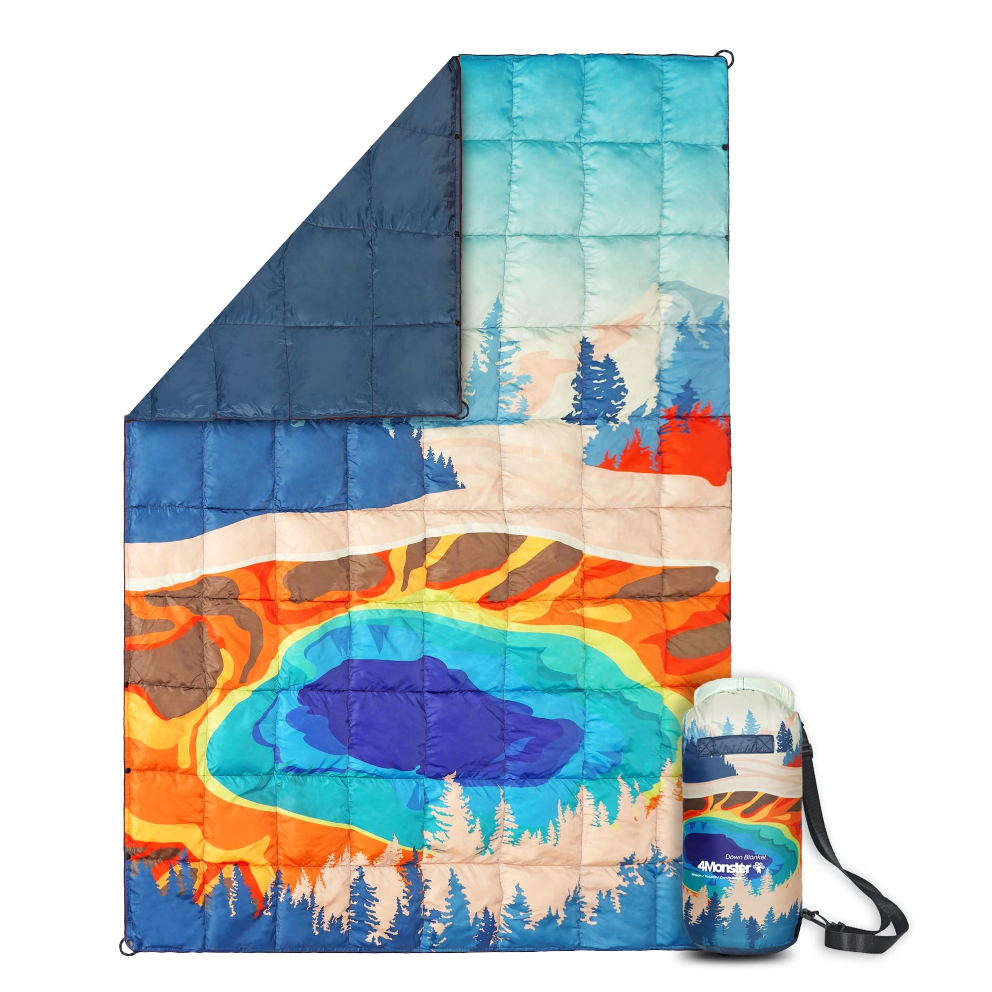 4Monster Outdoor Daunendecke Ultraleicht für Camping, Kompakte Reisedecke Bettdecke Warm Weich…