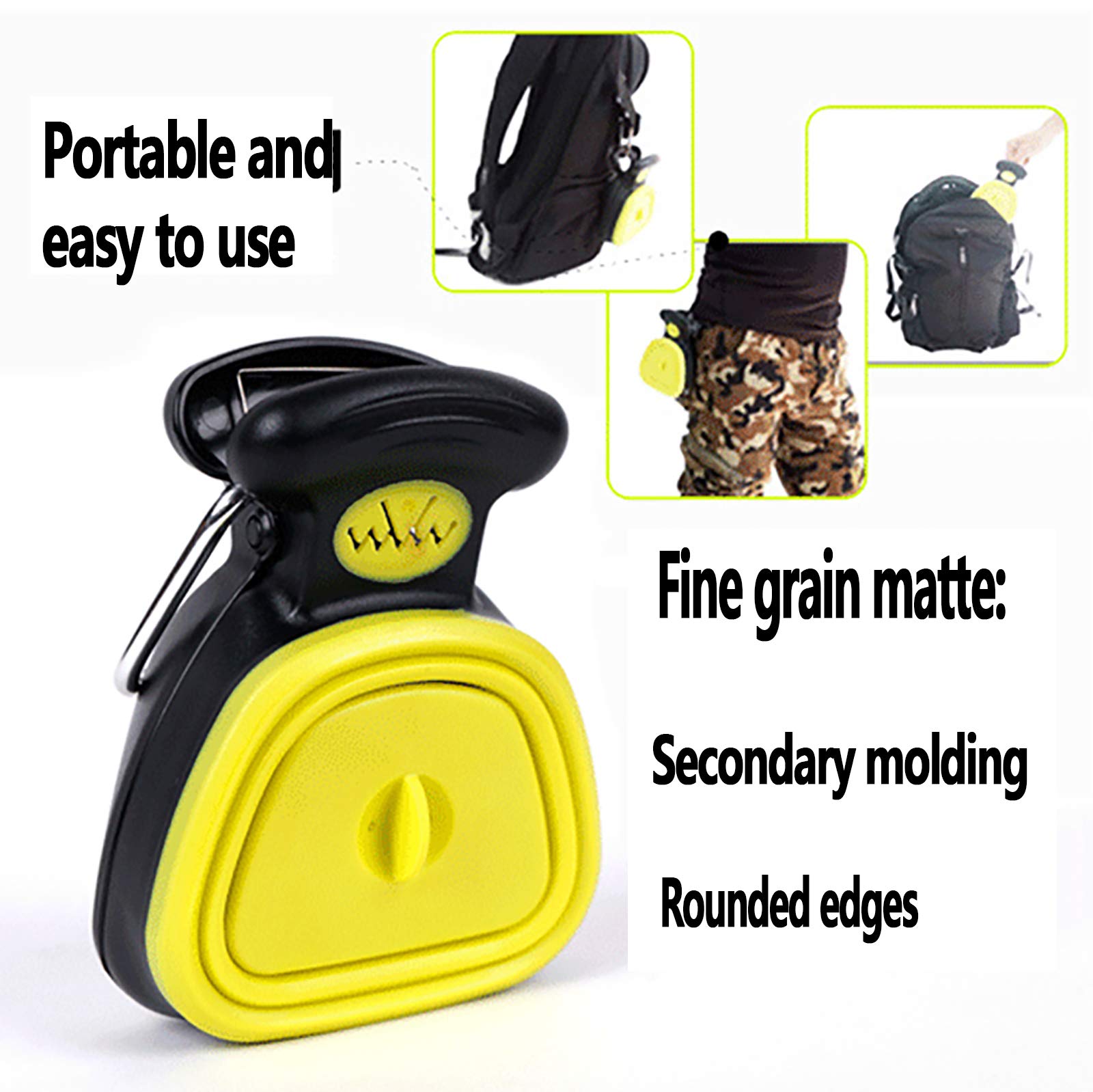 Pooper Scooper, Pelle pour Chien Portable Chien Chiot Chat ramasseur de déchets Outil de ramassage Pelle de Chien Pliable de Voyage avec 6 Poches inclinables en Rouleau,Bleu