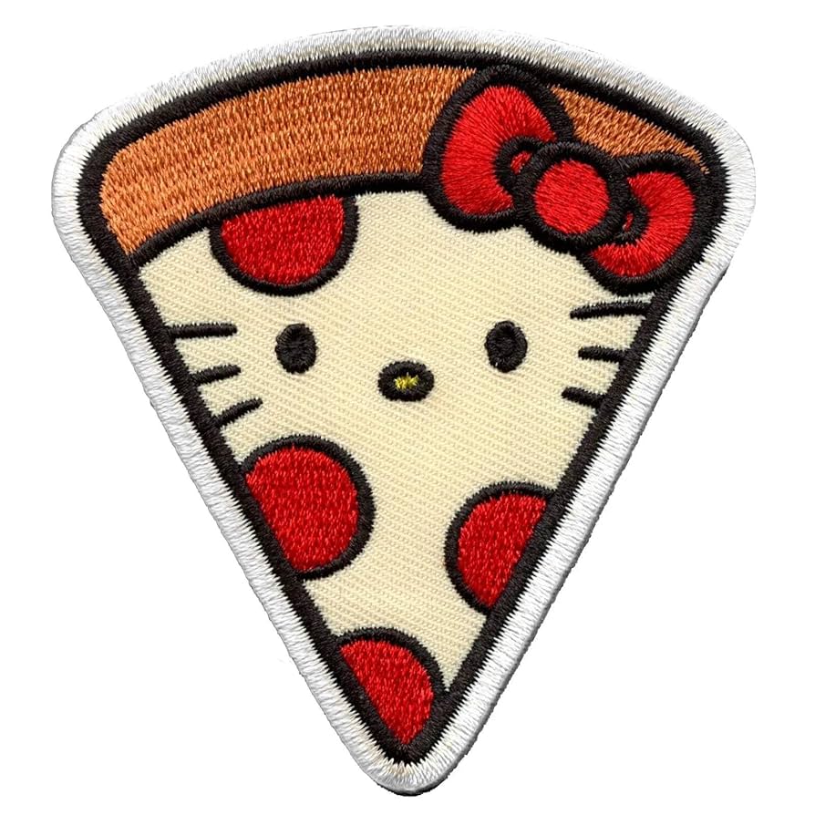 Amazon.co.jp: 公式 ハローキティ ピザ 刺繍 アイロン接着パッチ