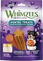 Vista 12 de WHIMZEES by Wellness Stix - Masticables dentales naturales para perros, golosinas de larga duración, sin granos, refresca el aliento, raza extra