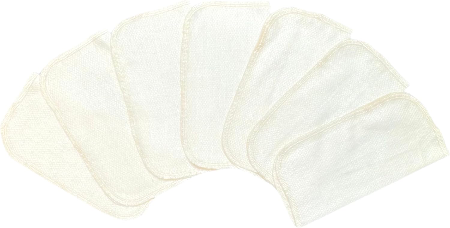 2 Ply Organic Flannel Washable Baby Wipes 9 x 9 Inches Set of 10 Sewn with Organic Cotton Thread Handmade in the USA!